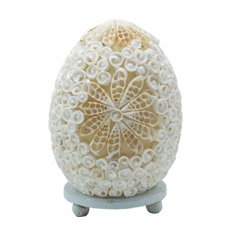 Oval Boho Sea Shell Lamp - Handcrafted Cut Art Design - 15cm (BohoSea)
