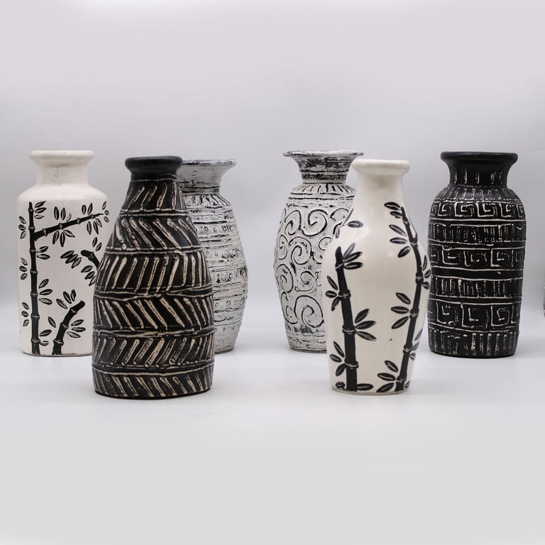 Swirls Shaped Cream Vase - Decorative & Unique Design by Brand Name