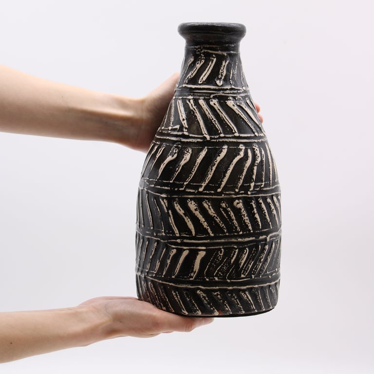 Taper Vase - Chocolate Greek Design - Product Name