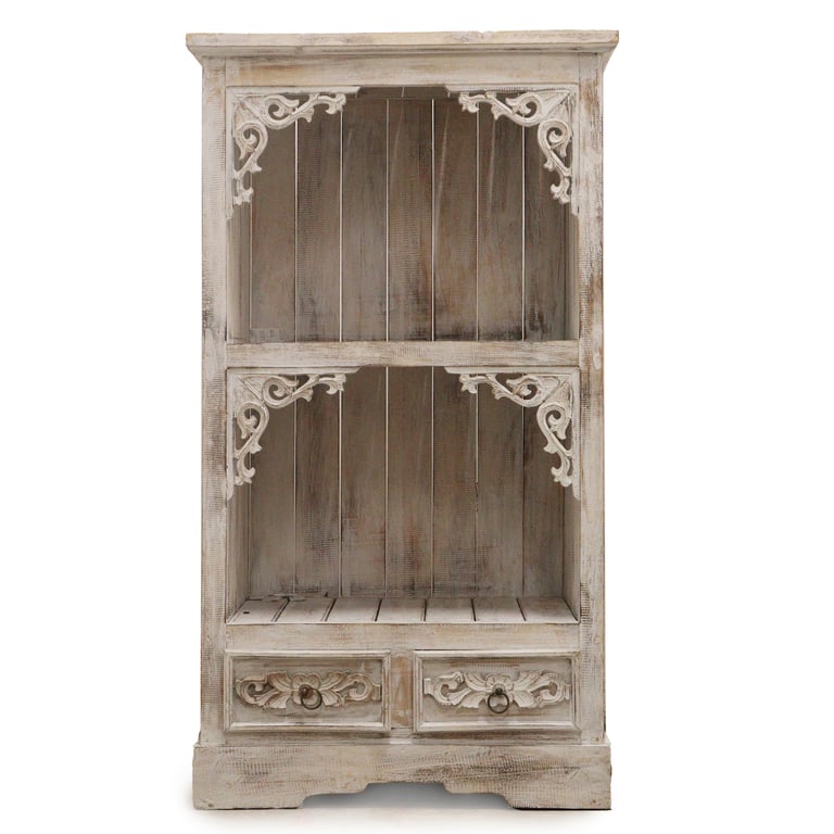 Whitewash Bathroom Cabinet - Albasia Storage Solution