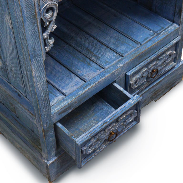 Bluewash Bathroom Cabinet - Albasia Storage Solution