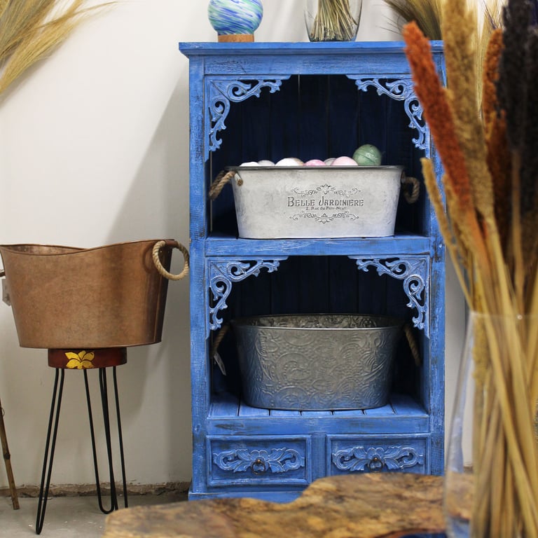 Bluewash Bathroom Cabinet - Albasia Storage Solution
