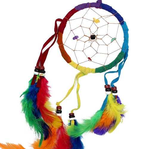 Bali Medium Round Rainbow Dreamcatcher - Bohemian Home Decor