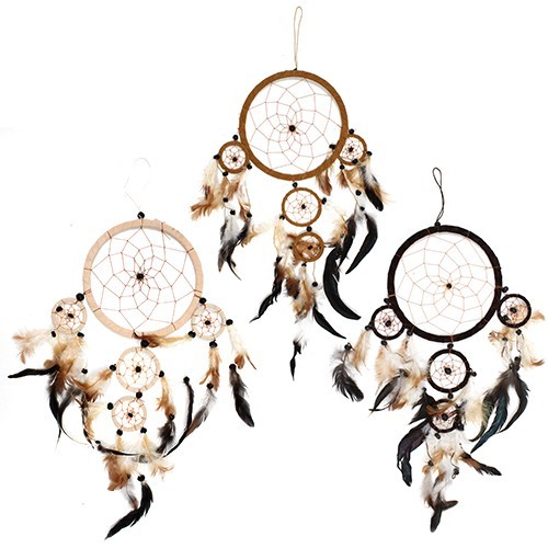 XLarge Round Bali Dreamcatcher - Cream/Coffee/Choc (Brand Name)