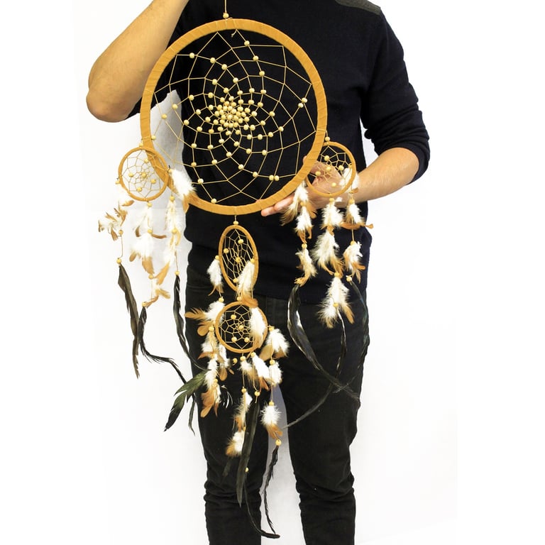 XLarge Round Bali Dreamcatcher - Cream/Coffee/Choc (Brand Name)