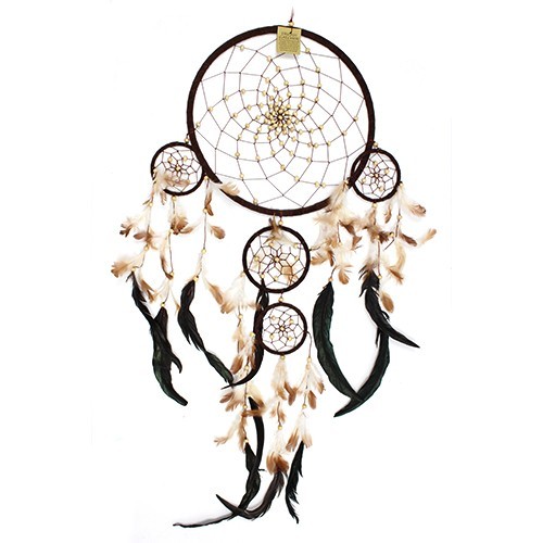 XLarge Round Bali Dreamcatcher - Cream/Coffee/Choc (Brand Name)