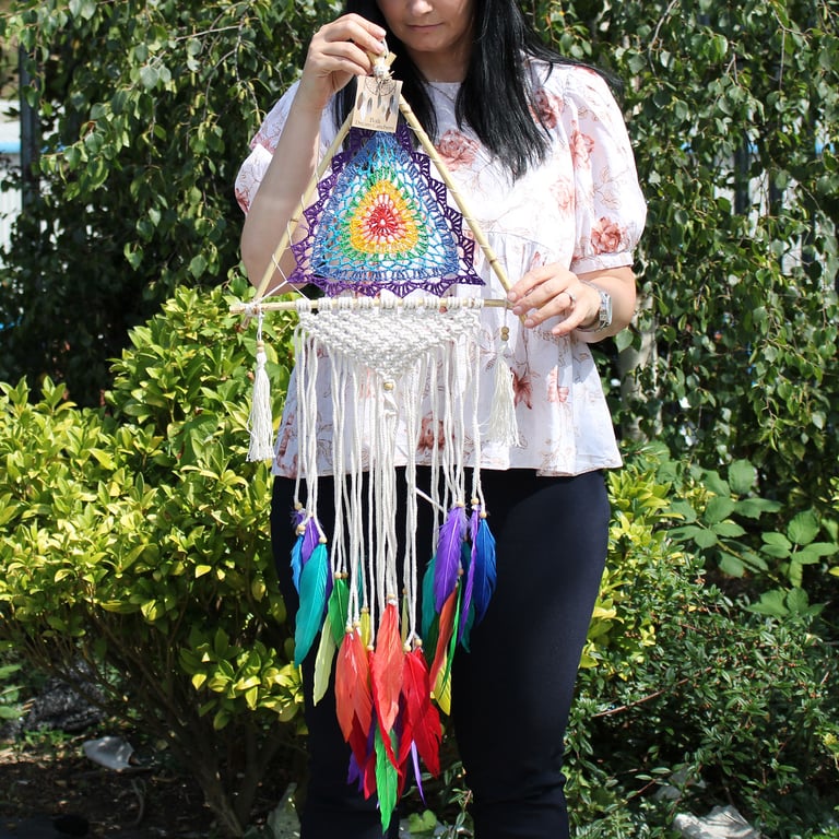 Handcrafted Bali Dream Catchers (Medium Multi Pyramid)