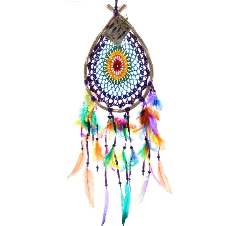 Handcrafted Teardrop Dream Catcher (Multi) - Bali Origin