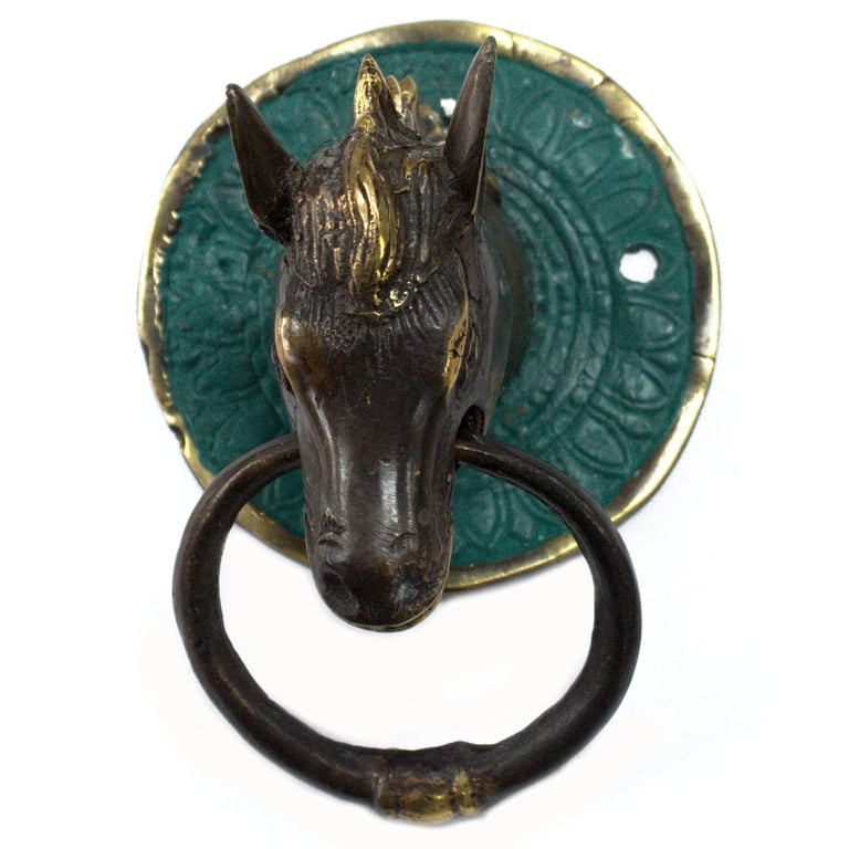 Brass Horseshead Door Knocker - Elegant & Durable Design
