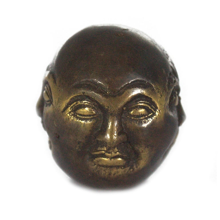 Four Face Fengshui Buddha Statue, 4.5cm, Good Luck and Spiritual Meditation Decoration