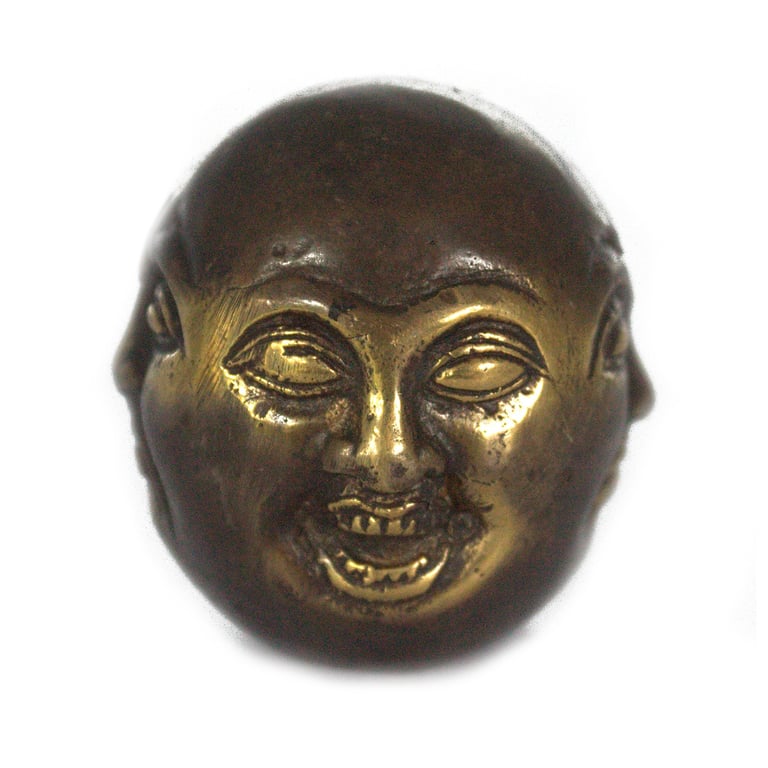 Four Face Fengshui Buddha Statue, 4.5cm, Good Luck and Spiritual Meditation Decoration
