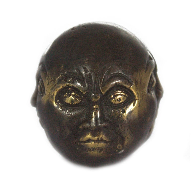 Four Face Fengshui Buddha Statue, 4.5cm, Good Luck and Spiritual Meditation Decoration