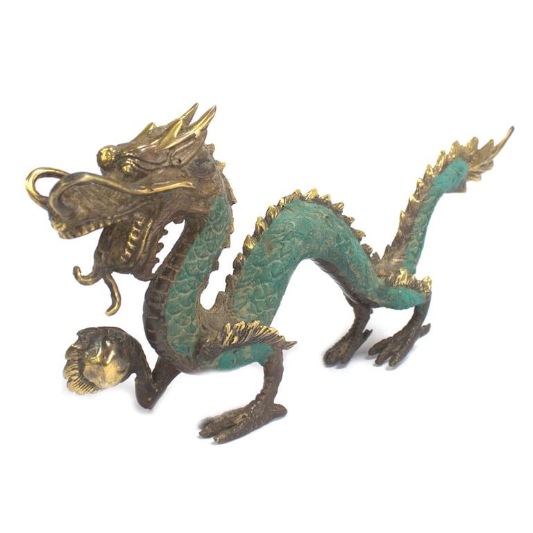 27cm Fengshui Meditation Dragon Figurine - Balance & Prosperity by Brand Name
