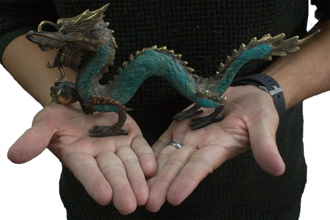 27cm Fengshui Meditation Dragon Figurine - Balance & Prosperity by Brand Name