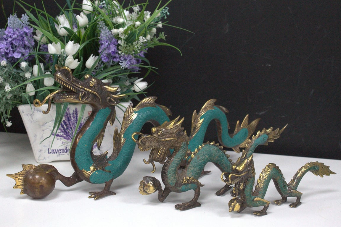 27cm Fengshui Meditation Dragon Figurine - Balance & Prosperity by Brand Name