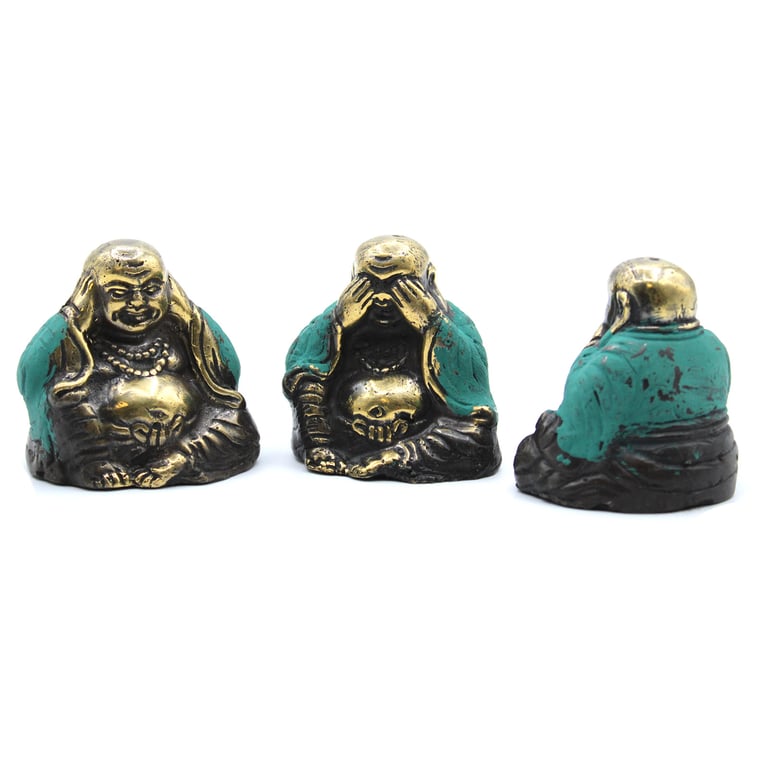 3 Piece Buddha Statue Set - Handcrafted & Spiritually Empowering