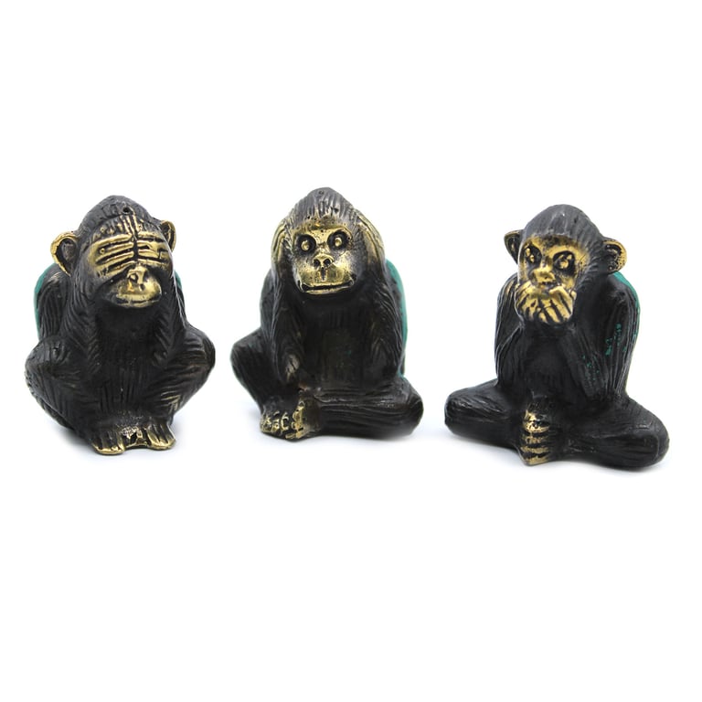 3-Piece Set - Wise Monkey Statues - Artistic Brand