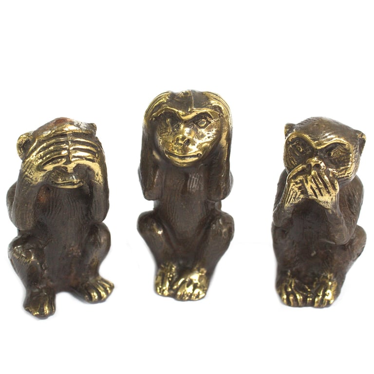 3-Piece Set - Wise Monkey Statues - Artistic Brand