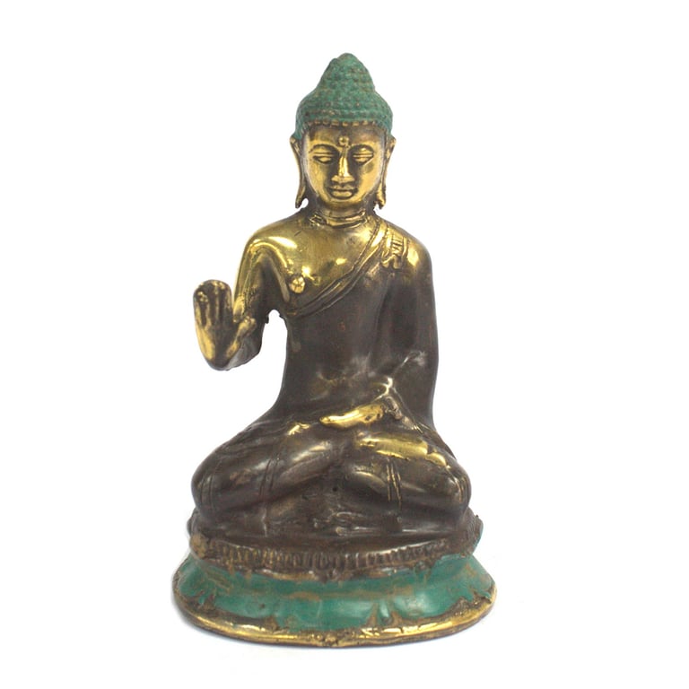 Sitting Buddha Statue - Meditation Aid - Hand Up by Brand Name
