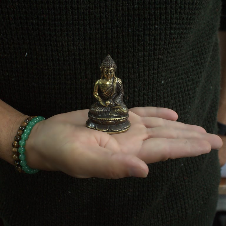 Mini Meditating Sitting Buddha Statue for Home Meditation and Mindfulness