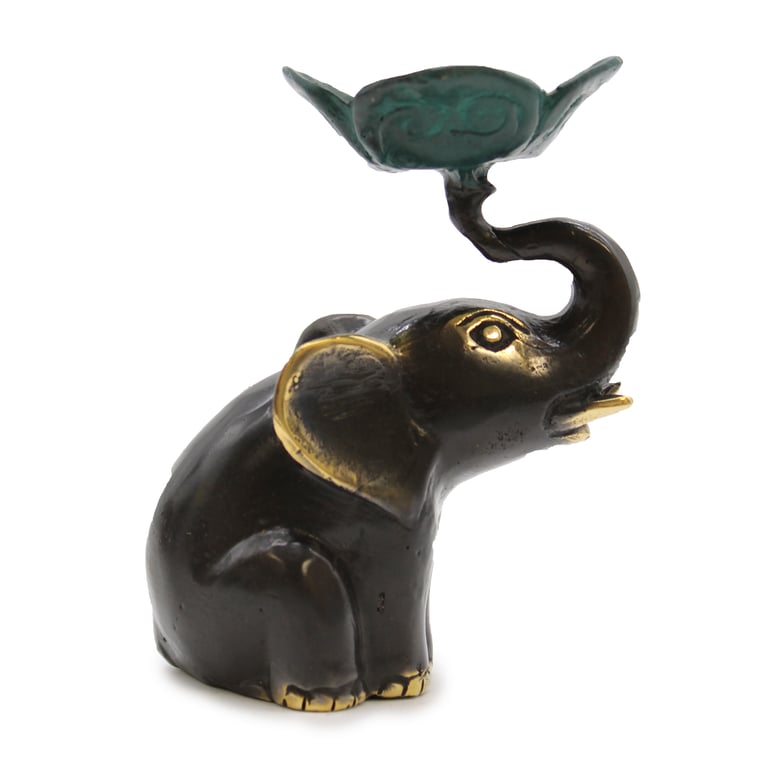 Small Elephant Candle Holder - Decorative & Functional Design