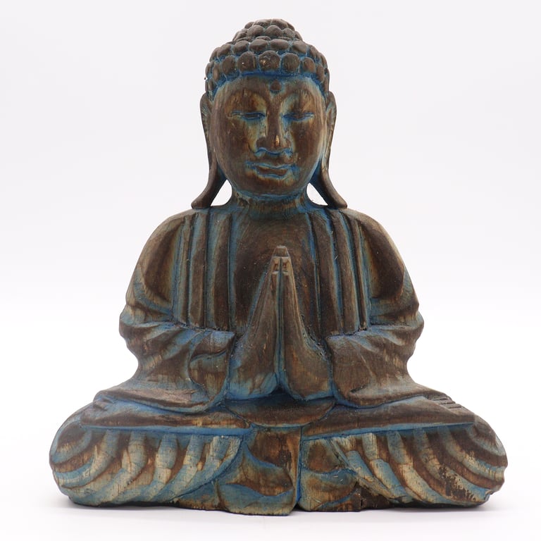 Feng Shui Blue Mandala Buddha Set (Flower Design)