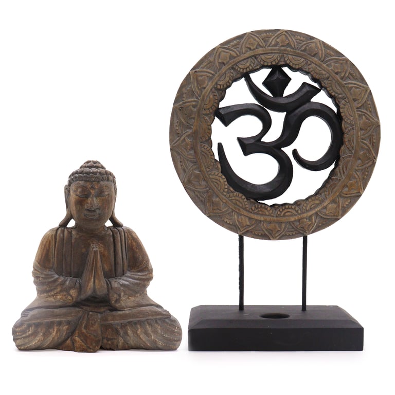 Feng Shui Set (Grey & Black) - Buddha Om Sculpture