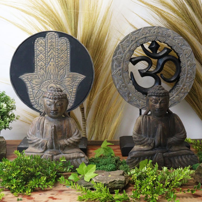 Feng Shui Set (Grey & Black) - Buddha Om Sculpture