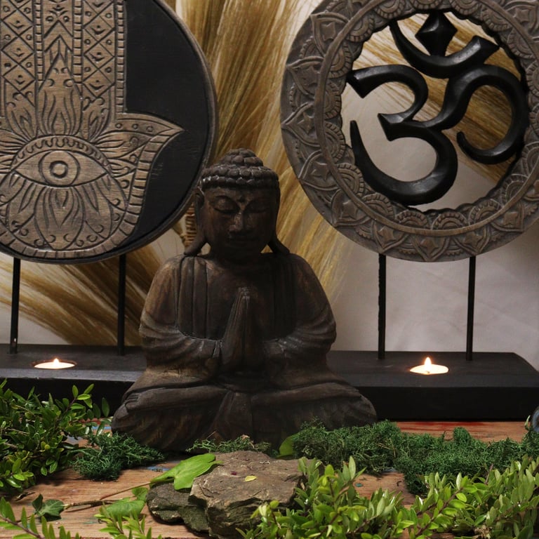 Feng Shui Set (Grey & Black) - Buddha Om Sculpture