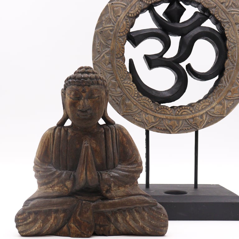 Feng Shui Set (Grey & Black) - Buddha Om Sculpture
