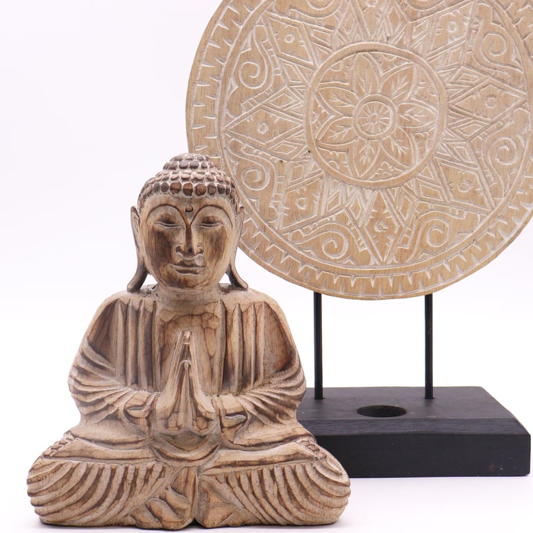 Feng Shui Mandala Set (Natural Buddha) - Classic Aesthetics, Serene Home Decor