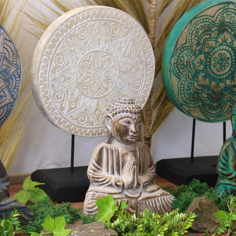 Feng Shui Mandala Set (Natural Buddha) - Classic Aesthetics, Serene Home Decor