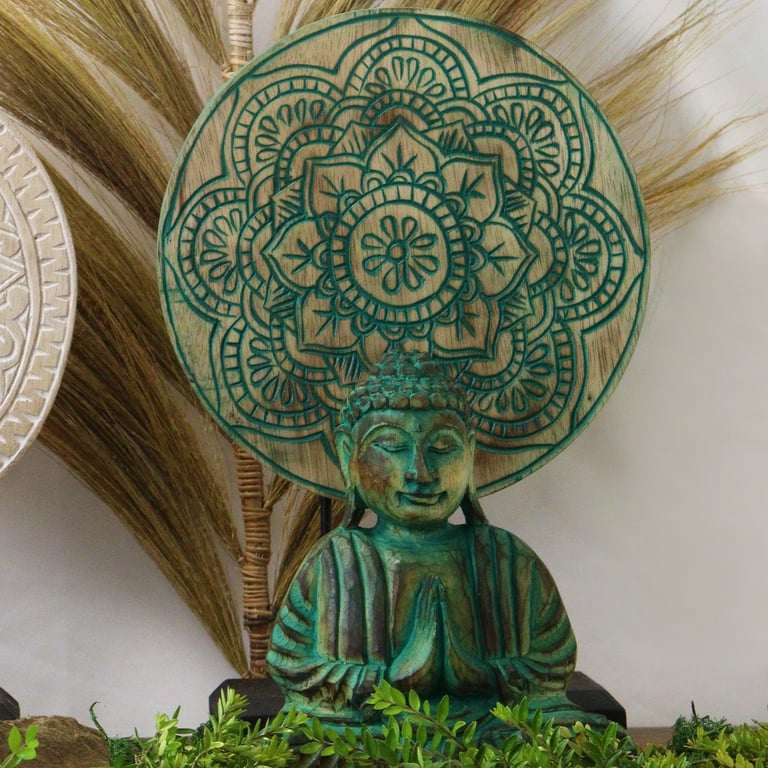 Feng Shui Green Buddha Knot Statue - Buddha Feng Shui Set by Brand Name