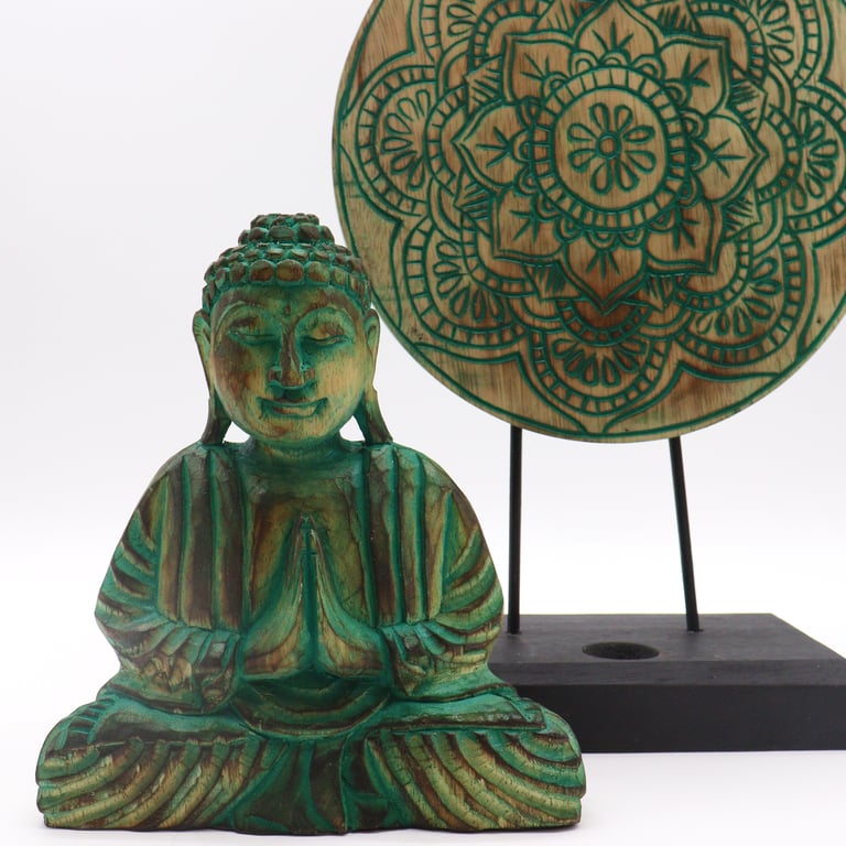 Feng Shui Green Buddha Knot Statue - Buddha Feng Shui Set by Brand Name