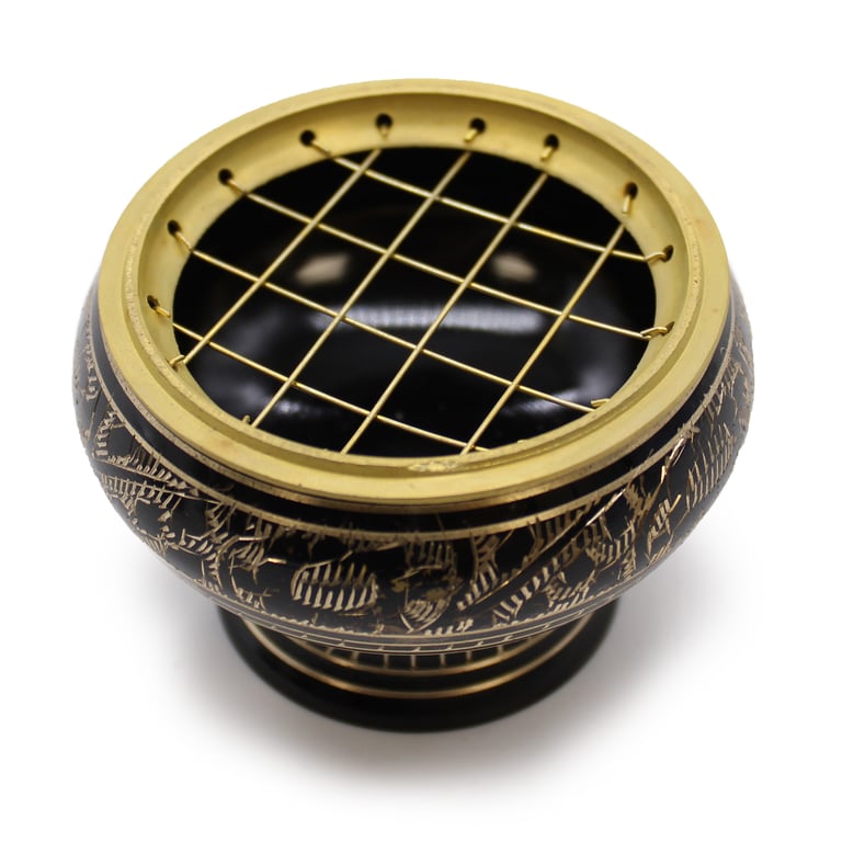 Brass Charcoal Burner - High-Quality Metal Outdoor Cooking Accessory for Smokers and Grills
