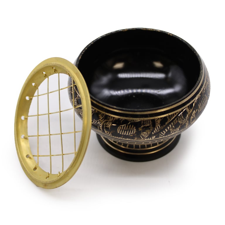 Brass Charcoal Burner - High-Quality Metal Outdoor Cooking Accessory for Smokers and Grills