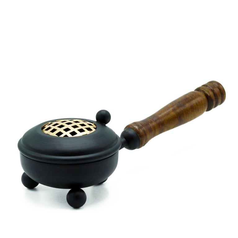 Gold Detail Incense Burner - Med Iron Censer (Incense Burner with Gold Details by Med Iron)