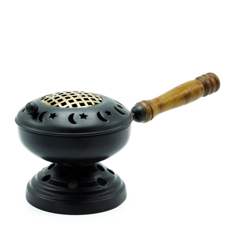 Large Gold Detail Iron Censer Burner - Incense Stand (Brand Model)