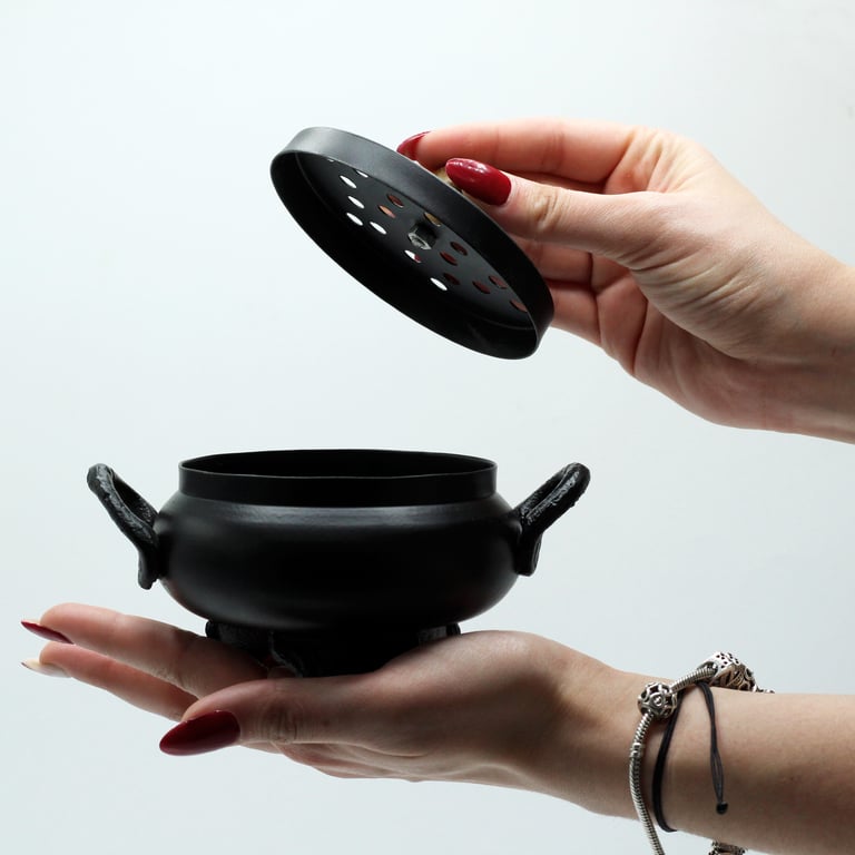 Classic Iron Cauldron Burner - Propane Outdoor Grill Part for Camping and Cooking