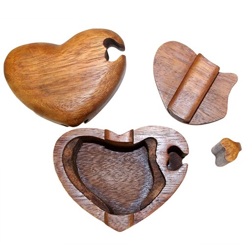Bali Magic Box Single Heart Handcrafted Artisanal Boho Jewelry Ring