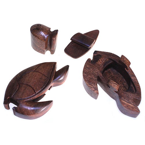 Bali Magic Box - Handcrafted Sea Turtle Wall Art Decoration for Tropical Home Decor