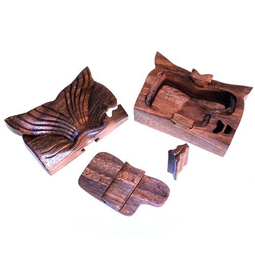 Whale Tail-fin Sculpture - Handcrafted Bali Magic Box