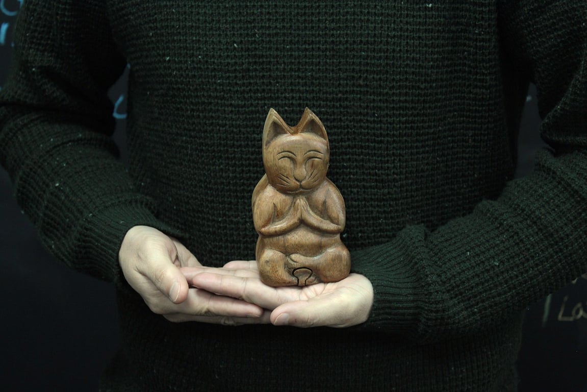 Yoga Mat - Bali Magic Box - Yoga Cat Design
