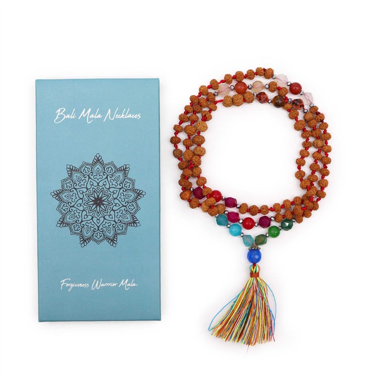 Bali Mala Necklace - Warrior Pendant for Emotional Healing