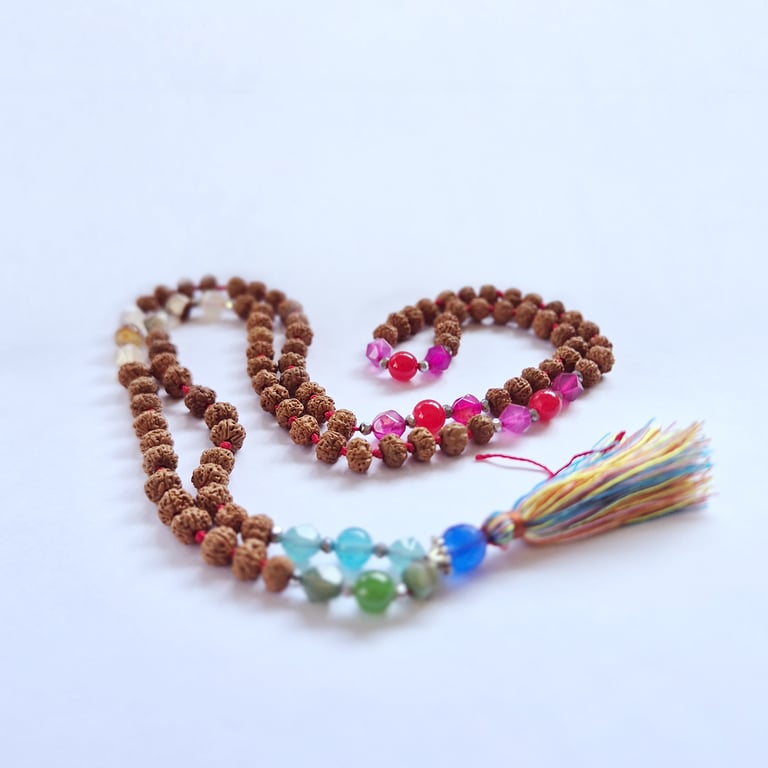Bali Mala Necklace - Warrior Pendant for Emotional Healing