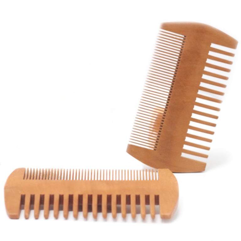 Two Sided Beard Comb - Dual Sided Grooming Tool for Detangling Facial Hair