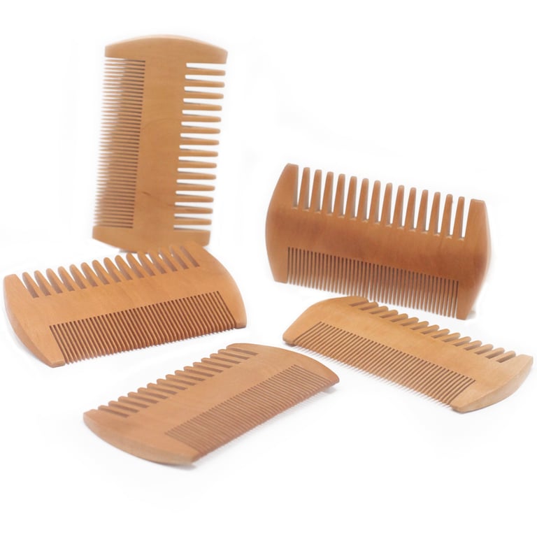 Two Sided Beard Comb - Dual Sided Grooming Tool for Detangling Facial Hair