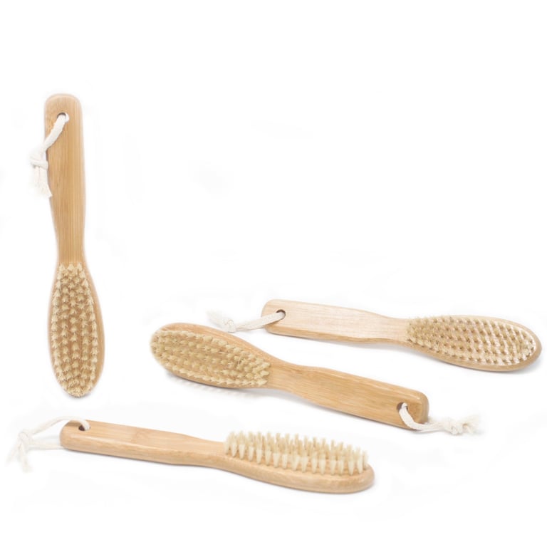 Natural Bristle Beard Brush - Mens Facial Hair Grooming Tool