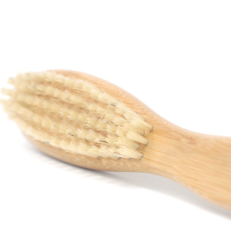 Natural Bristle Beard Brush - Mens Facial Hair Grooming Tool