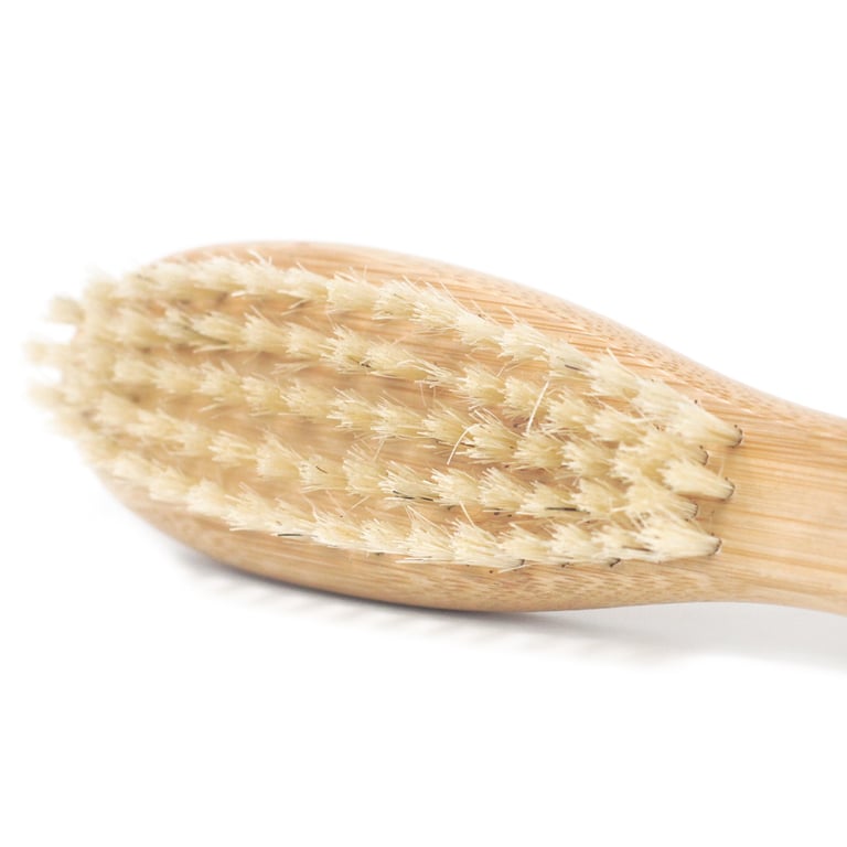 Natural Bristle Beard Brush - Mens Facial Hair Grooming Tool